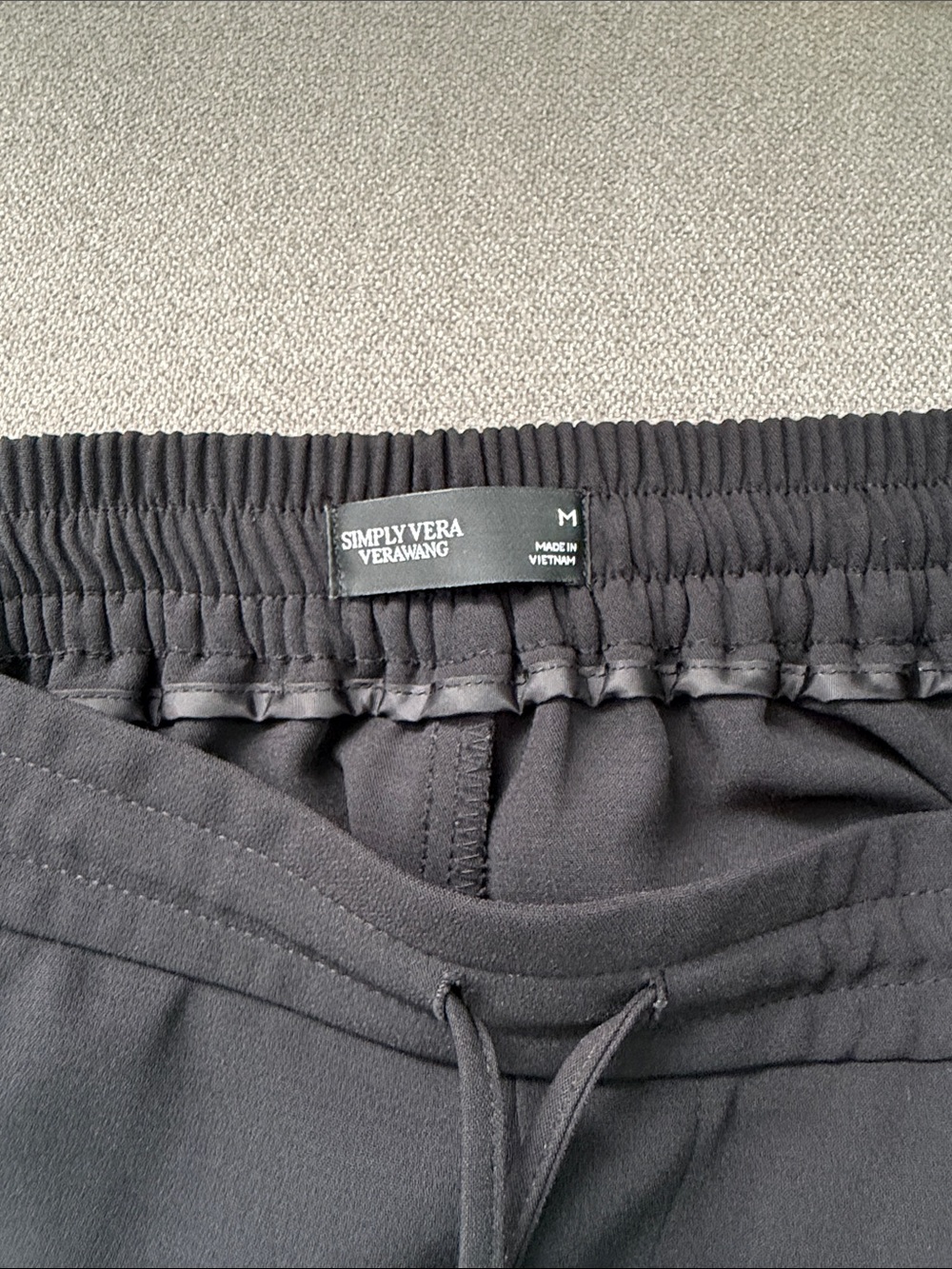 Simply Vera Vera Wang Black Wide-Leg Drawstring Pants